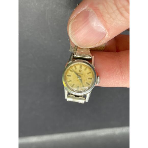 Vintage Omega Cocktail Ladies Watch Mechanical Wind Silver Tone Stretch Band main image 9